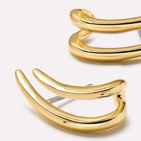 Gold Earrings for Women Trendy 14K Gold Stud Earrings Dainty Minimalist Simple Hypoallergenic Earrings Jewelry Gift for Her in Saudi Arabia