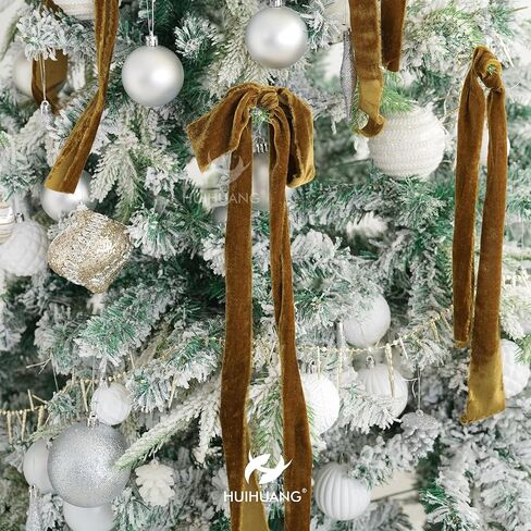 HUIHUANG Black Velvet Ribbon 2 inch Handmade Frayed Silk Velvet Ribbon for Flower Bouquet, Gift Wrapping, Invitations, Halloween Decor, Christmas Decor, Wedding Bridal Shower Decor-3 Yards in Kuwait