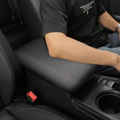 مسند ذراع AOMSAZTO لـ 2007 2008 2009 2010 2012 2013 Toyota Corolla أسود مع غرز حمراء in Kuwait