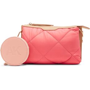 Anne Klein Ew Quilted Nylon Crossbody with Logo Web Strap
