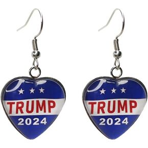 ROSTIVO Trump 2024 Earrings for Women Cute Lightweight Dangle Earrings for Presidential Election