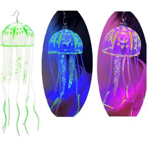 Light up jellyfish earrings, Funny Cute Earrings, vacation Accessories Gift for Women, Party, Rave, Music Festival (green)