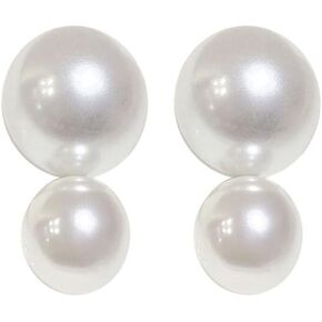 Double Pearl Earrings Pearl Stud Dangle Earrings Faux Pearl Earrings for Women Summer Gifts