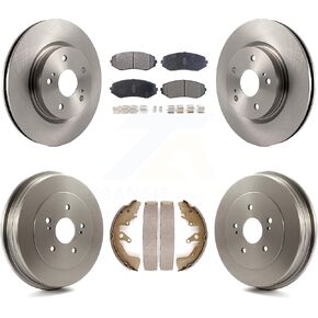 Transit Auto Front Rear Disc Brake Rotors Ceramic Pads And Drum Kit Replacement For 2006-2008 Suzuki Grand Vitara K8T-103532