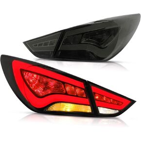 VLAND LED Tail Lights Compatible for Hyundai Sonata i45 YF 6th Gen Sedan 2011 2012 2013 2014, Smoked lens style, Not For Factory LED version, Halogen version only