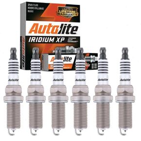6 pc Autolite Iridium XP Spark Plugs compatible with Toyota Highlander 3.5L V6 2008-2019