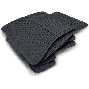 Custom-fit for 2018-2025 Ford Expedition/Max | 2018-2025 Lincoln Navigator/L Premium All-Weather Rubber Floor Mats and Liners Front and 2nd Row Heavy Duty Set (Black)