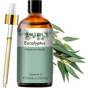 Pure Eucalyptus Essential Oil, 100% Pure Therapeutic Grade Premium Oil for Hair Care, Skin, Aromatherapy 3.38Fl Oz