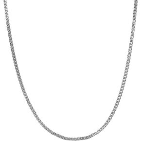 GLD Micro Cuban Link Chain for Men and Women - 14K 3MM White Gold - 18"