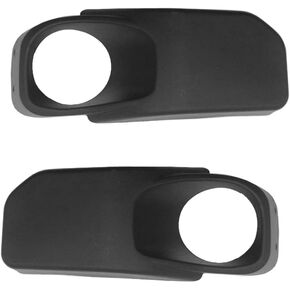 Front Fog Light Lamp Grille Cover Trim, 2007-2017 Compatible with Jeep Wrangler JK, Front Bumper Fog Light Grille Cover Trim Bezel Frame Pair Black