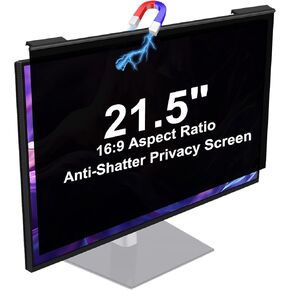 Magnetic Hanging Computer Privacy Screen Filter 27 Inch, Removable Privacy Shield Compatible with 16:9 Widescreen Frameless Monitor, Anti-Impact, Anti-Blue Light, Anti-Glare Protector