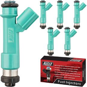 Set of 6 Fuel Injectors 23209-39075 FJ787 Replacement Compatible with Toyota Tacoma Tundra 4Runner FJ Cruiser 4.0L - Replaces 2320939015 2320939035