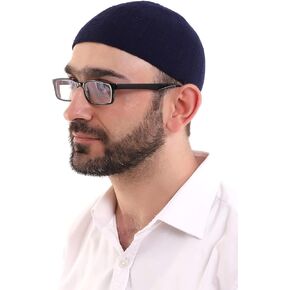 ihvan online Turkish Muslim Winter Wool Knitting Kufi Hats for Men, Taqiya, Takke, Peci, Islamic Caps in Kuwait