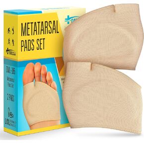 Metatarsal Pads - Ball of Foot Cushions - Foot Pads for Mortons Neuroma Pain Relief - Forefoot Cushioning Sleeve with Built-in Gel Pads - Help Metatarsalgia, Mortons Neuroma