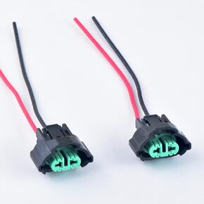 2PCS 2pin Auto Waterproof Connector Female Fog Lamps Connector H11 H8 H9 M6 Plug for Toyota Mazda 14AWG