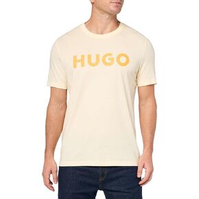 تي شيرت رجالي بأكمام قصيرة وشعار مطبوع من HUGO in Kuwait