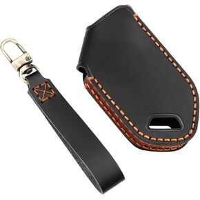 INTGET for 2023 2024 Kia Telluride Key Fob Cover Leather 5 Buttons Key Fob Case with Key Chain Key Fob Protecto Key Holder