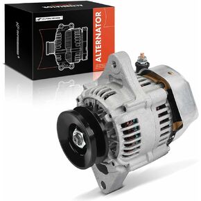A-Premium Alternator Compatible with Takeuchi TB016 TB125 TB135 TB145, 12V 40A 1-Groove Pulley Clockwise, Replace# 101211-1380, 129240-77200