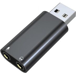 pastall 𝐔𝐩𝐠𝐫𝐚𝐝𝐞𝐝 USB to 3.5mm Jack Audio Adapter, USB to Aux Adapter External Stereo Sound Card, USB to Headphone Jack Adapter for PS4/PS5/Headphone/Mac/Linux/Laptop/Desktops/Docking Station