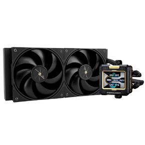Thermalright FW360 Black ARGB V2 CPU Water Cooler with 3 PWM Fans with 2000RPM,IPS LCD Screen with 320x240 Resolution,Liquid CPU Cooler with 2.4in LCD Display,CPU PC Aio Cooler for AM5/Intel LGA1851
