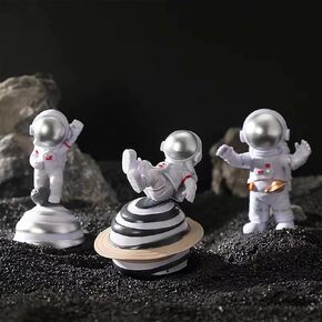 Gold Astronaut Statues, Outer Space Theme Nursery Bedroom Classroom Decor Cake Toppers