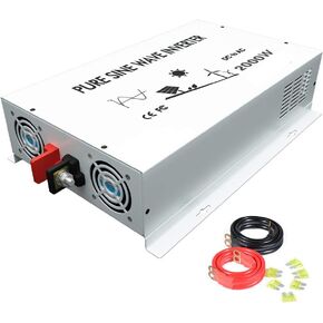 WZRELB DC to AC Converter Off Grid Pure Sine Wave Power Inverter Generator (2500w 12v 120v)