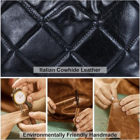 BOYATU Quilted Crossbody Bags for Women：Genuine Leather Shoulder Bags - Vintage Trendy Purse in Saudi Arabia