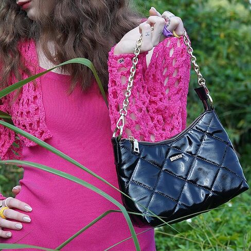 BOYATU Quilted Crossbody Bags for Women：Genuine Leather Shoulder Bags - Vintage Trendy Purse in Saudi Arabia