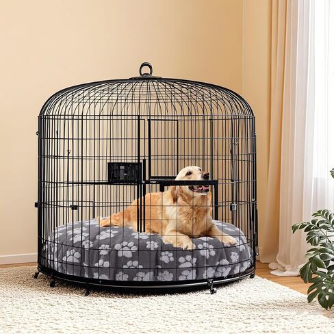 BALAPET Washable Dog Bed Covers Replacement Round Waterproof Bed Cover for Dog Soft Pet Bed Cover with Lovely Dog Paw Print and Double-Sided Usable Design,Cover Only(45 * 45 * 9in) in Kuwait