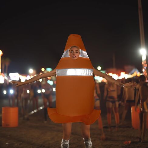 VZQI Traffic Cone Costume Halloween Orange Costume Adult in Saudi Arabia