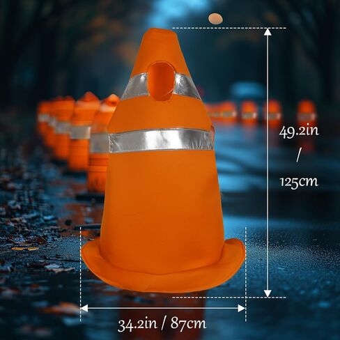 VZQI Traffic Cone Costume Halloween Orange Costume Adult in Saudi Arabia