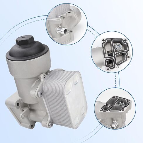 USTAR ترقية غطاء مرشح زيت المحرك الألومنيوم متوافق مع VW Passat CC Audi A3 A4 Q3 2011-2014 2.0 TDI، يستبدل 03L115389C 03L115389B in Kuwait