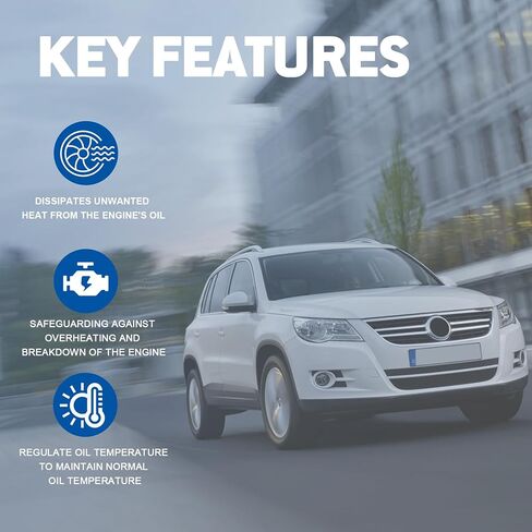 USTAR ترقية غطاء مرشح زيت المحرك الألومنيوم متوافق مع VW Passat CC Audi A3 A4 Q3 2011-2014 2.0 TDI، يستبدل 03L115389C 03L115389B in Kuwait