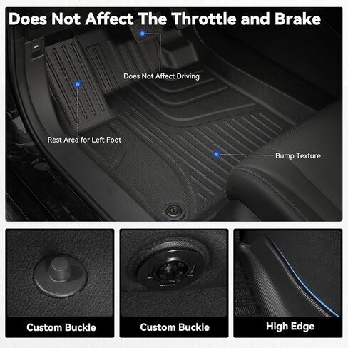 AOMSAZTO Floor Mats and Cargo Liner and Backrest Mat for Chevy Trailblazer FWD 2021-2025 (Only Fit Cargo in Upper Deck Position) - 1st and 2nd Row All Weather Car Trunk Liner for Chevrolet Trailblazer in Kuwait