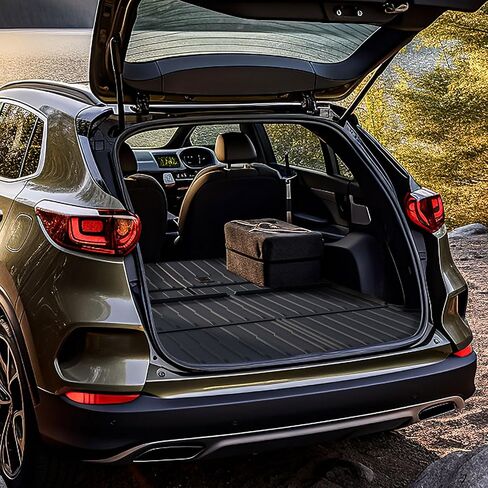 بطانة البضائع وأغطية المقعد الخلفي لكيا سبورتاج 2023 2024 2025 ملحقات الغاز والهجين مع مضخم صوت الشحن (غير مناسب للمكونات الهجينة) (حصيرة صندوق السيارة + حصيرة مسند الظهر) in Kuwait