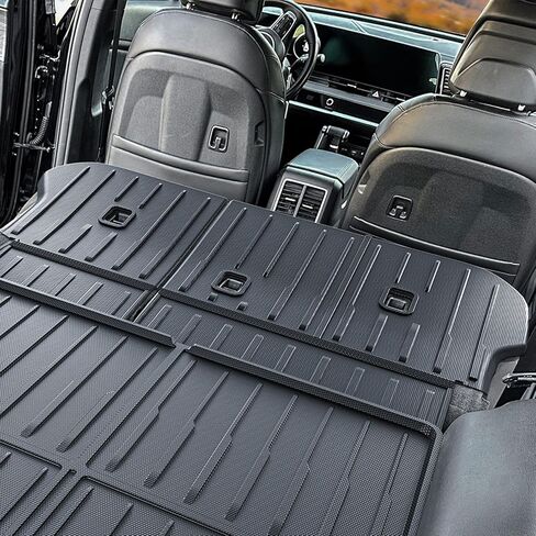 بطانة البضائع وأغطية المقعد الخلفي لكيا سبورتاج 2023 2024 2025 ملحقات الغاز والهجين مع مضخم صوت الشحن (غير مناسب للمكونات الهجينة) (حصيرة صندوق السيارة + حصيرة مسند الظهر) in Kuwait