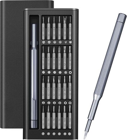 25-in-1 Small Precision Screwdriver Set, Professional Magnetic Mini Repair Tool Kit for Phone, Computer, Watch, Laptop, Macbook, Game Console, Electronic Jewelry, Toys, Computer, Eyeglass Repair in Saudi Arabia