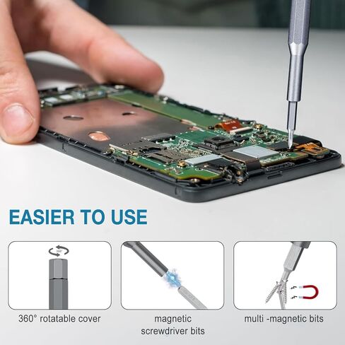 25-in-1 Small Precision Screwdriver Set, Professional Magnetic Mini Repair Tool Kit for Phone, Computer, Watch, Laptop, Macbook, Game Console, Electronic Jewelry, Toys, Computer, Eyeglass Repair in Saudi Arabia