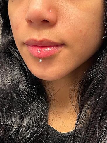 TOKRING Clear Nose Rings Studs Clear Piercing Retainer Set Septum Lip Cartilage Tongue Rook Daith Ear Industrial Nipple Belly Clear Piercing Jewelry for Work Surgery in Kuwait