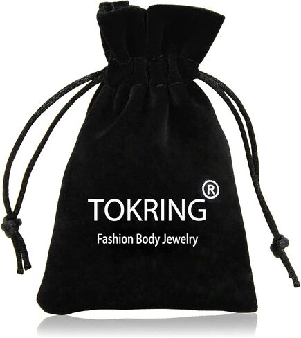 TOKRING Clear Nose Rings Studs Clear Piercing Retainer Set Septum Lip Cartilage Tongue Rook Daith Ear Industrial Nipple Belly Clear Piercing Jewelry for Work Surgery in Kuwait