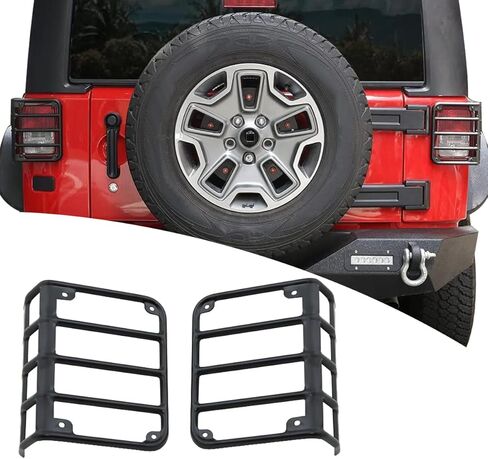 Tail Light Guards Covers for Jeep Wrangler JK JKL 2007-2018, JK Tail Light Cover Trim fit LED Accessories(Not fit JL) in Saudi Arabia
