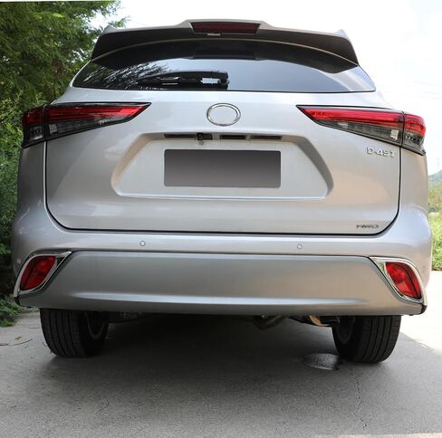 for Toyota Highlander 2020-2024 Rear Fog Light Trims, Carbon Fiber Grain Exterior Sporty Decorative Strip Cover Molding Trims for Toyota Highlander- Carbon Fiber Grain in Kuwait
