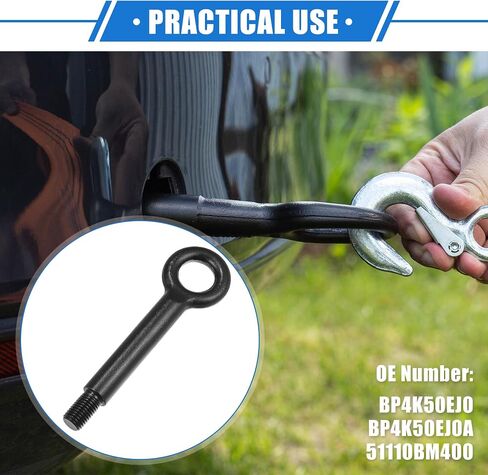 خطاف سحب متوافق مع Mazda 3 Bk 2003-2008 لسيارة Mazda Instruction Bk 2004-2009، معدن متين أسود أمامي وخلفي للسحب كيف in Saudi Arabia