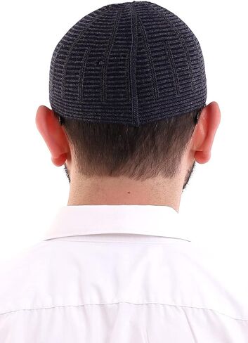 ihvan عبر الإنترنت قبعات كوفي شتوية مسلمة تركية من الصوف للرجال، طاقية، تاكي، بيسي، قبعات إسلامية in Kuwait