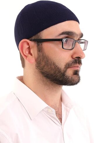 ihvan online Turkish Muslim Winter Wool Knitting Kufi Hats for Men, Taqiya, Takke, Peci, Islamic Caps in Kuwait