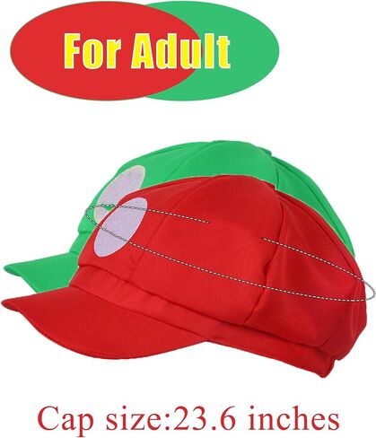 Cosrea Plumber Hat for Adult Cap Mustaches Gloves Buttons Accessory Kit Costume Halloween Cosplay Set in Saudi Arabia