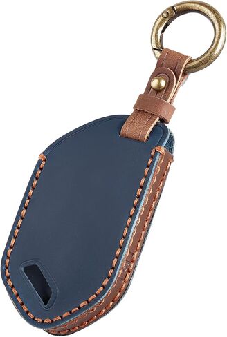for Kia Key Fob Cover, Leather Key Fob Case Keychain Compatible with Kia Telluride 2023/2024 5 Buttons Smart Remote Control Car Key Protector (Brown) in Kuwait