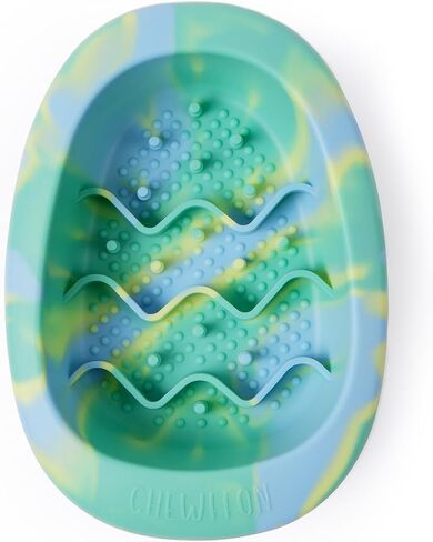 Interactive Dog Lick Bowl, BPA-Free Silicone Dog Slow Feeder Bowl with Suction Cups, Non Slip Food Bowl for Dogs and Cats, Reduces Boredom and Anxiety, Dishwasher Safe, Blueberry in Kuwait