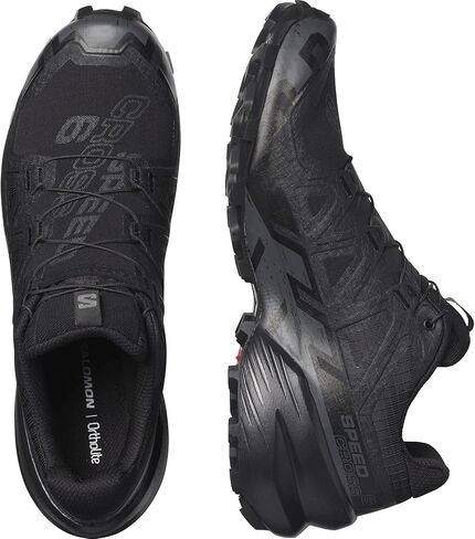 Salomon Mens Speedcross 6 Hiking Shoes, Carbon/Tahitian Tide/White, 8M in Saudi Arabia