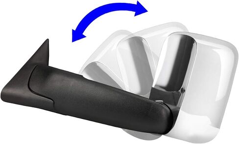 DNA Motoring TWM-011-T222-CH Pair Chrome Cover Manual Flip Up Replacement Towing Mirrors Compatible With 94-01 Ram 1500/94-02 Ram 2500 3500 in Saudi Arabia